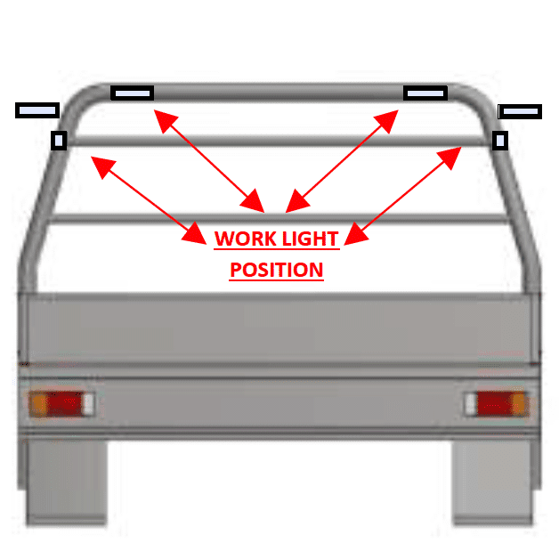 Headboard Light Mount for Work Light Rydweld